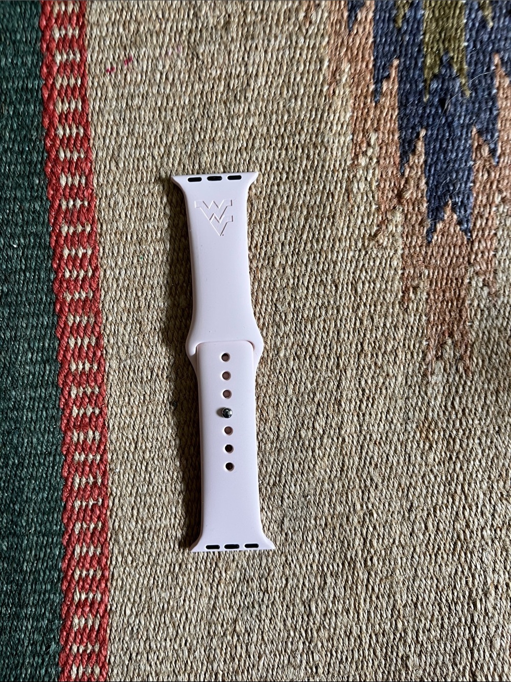 West Virginia Pale Pink Silicone Smartwatch Band - Compatible Wearable Strap